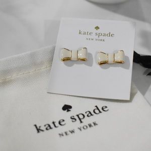 Kate Spade White Bow Studs